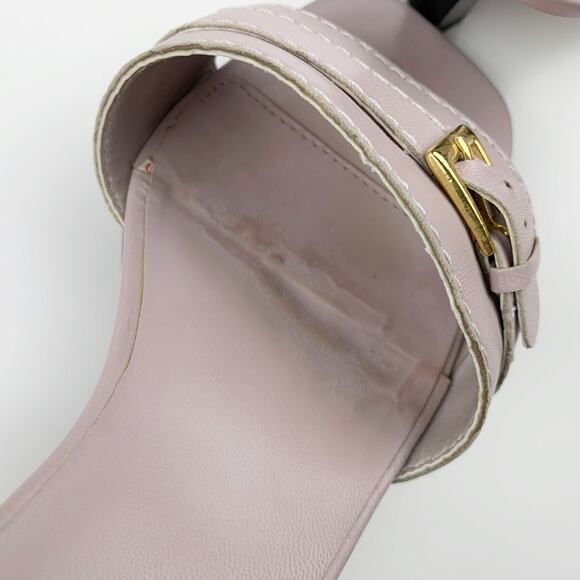 The Look Randolph Duke Sandals Slip On Pink Leather Kitten Heels Women's 6.5 - Picture 6 of 12